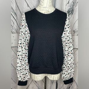 Anthropologie x Porridge Clothing Top Textured with Balloon Sleeves m